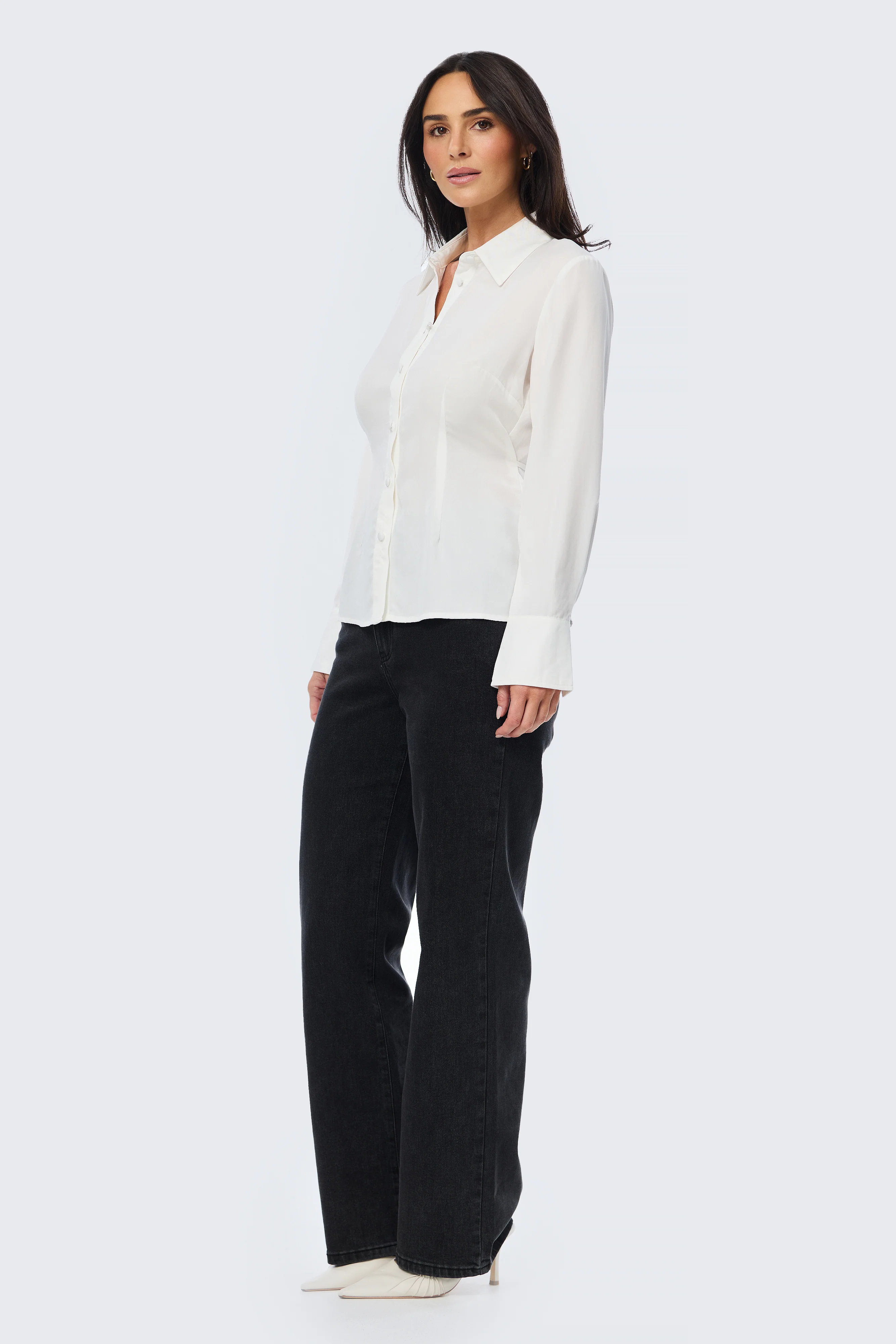 Tie Back Shirt - White - Image 3