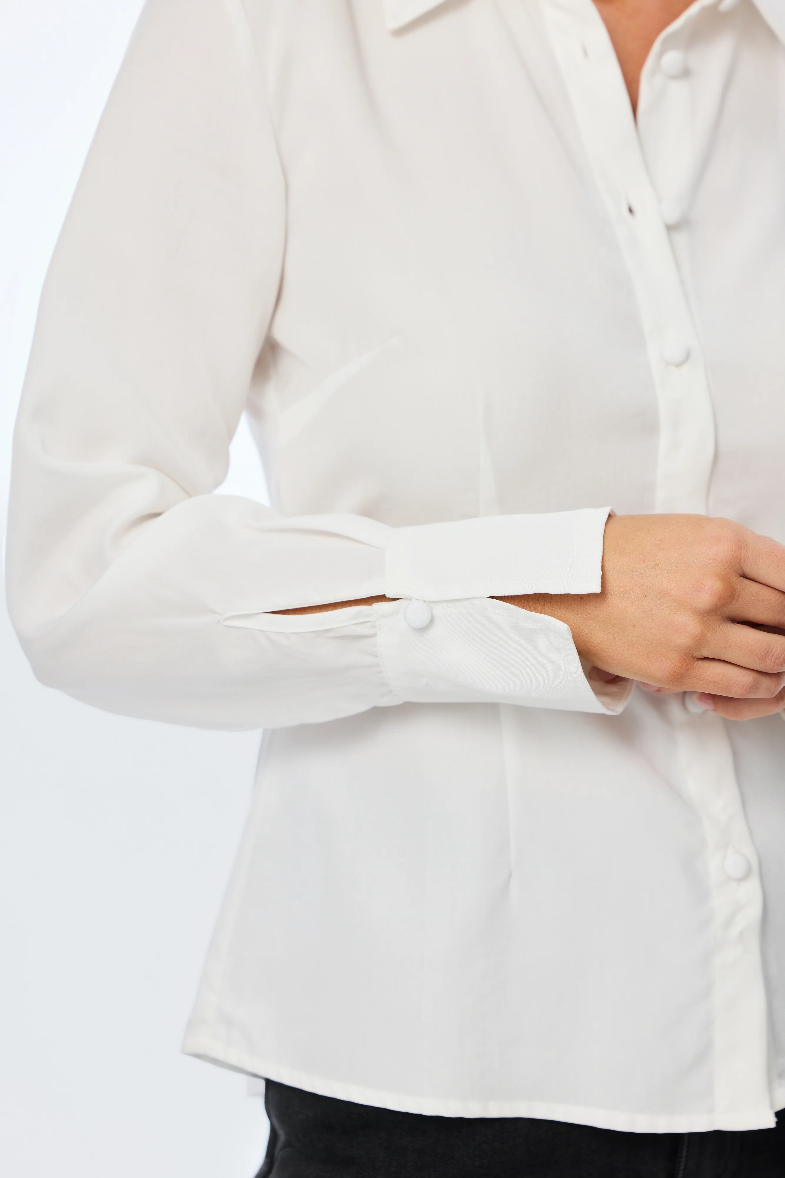 Tie Back Shirt - White - Image 5