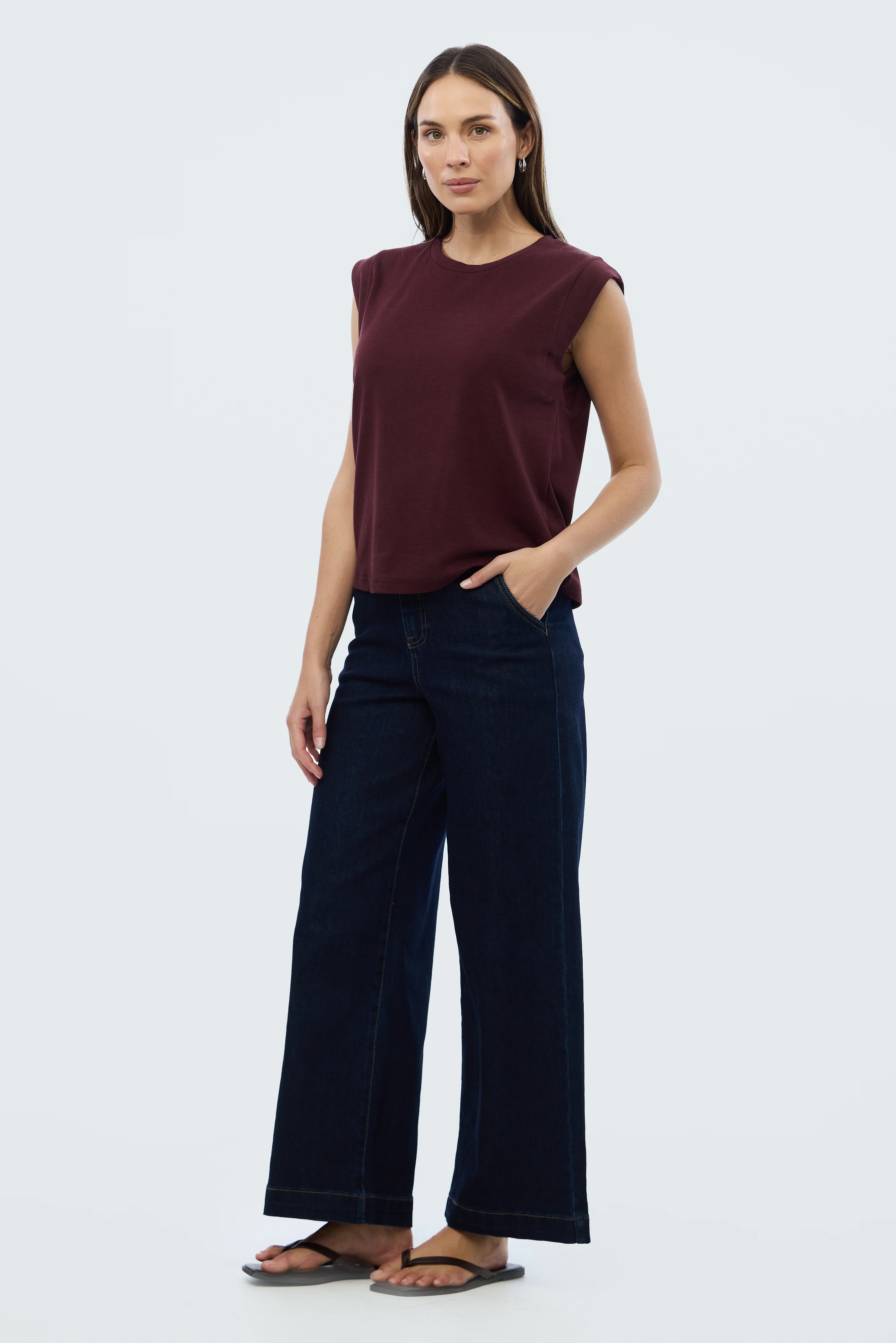 Cap Sleeve Jersey Tank - Fig - Image 3