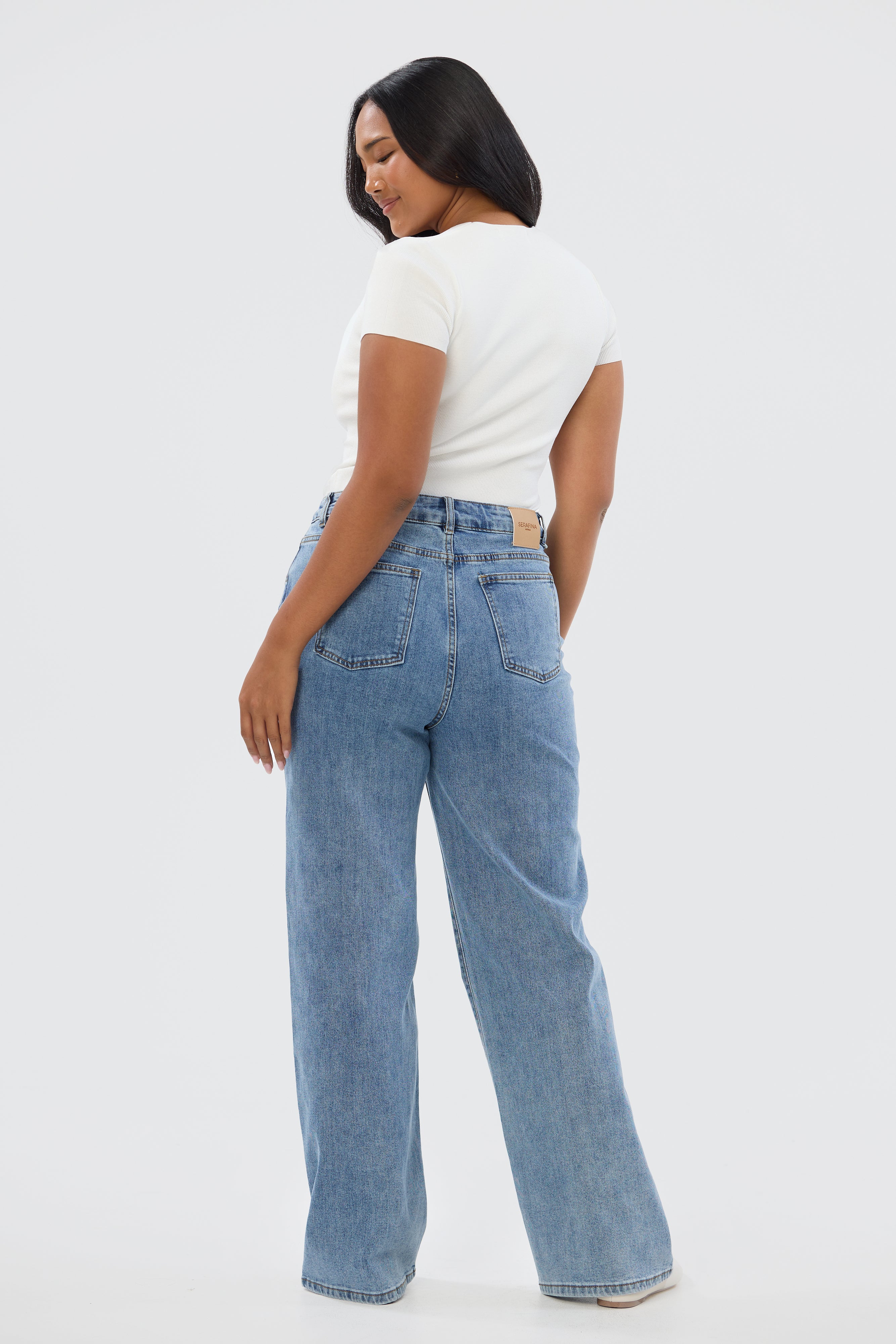 V Neck Short Sleeve Knit Top - White - Image 7
