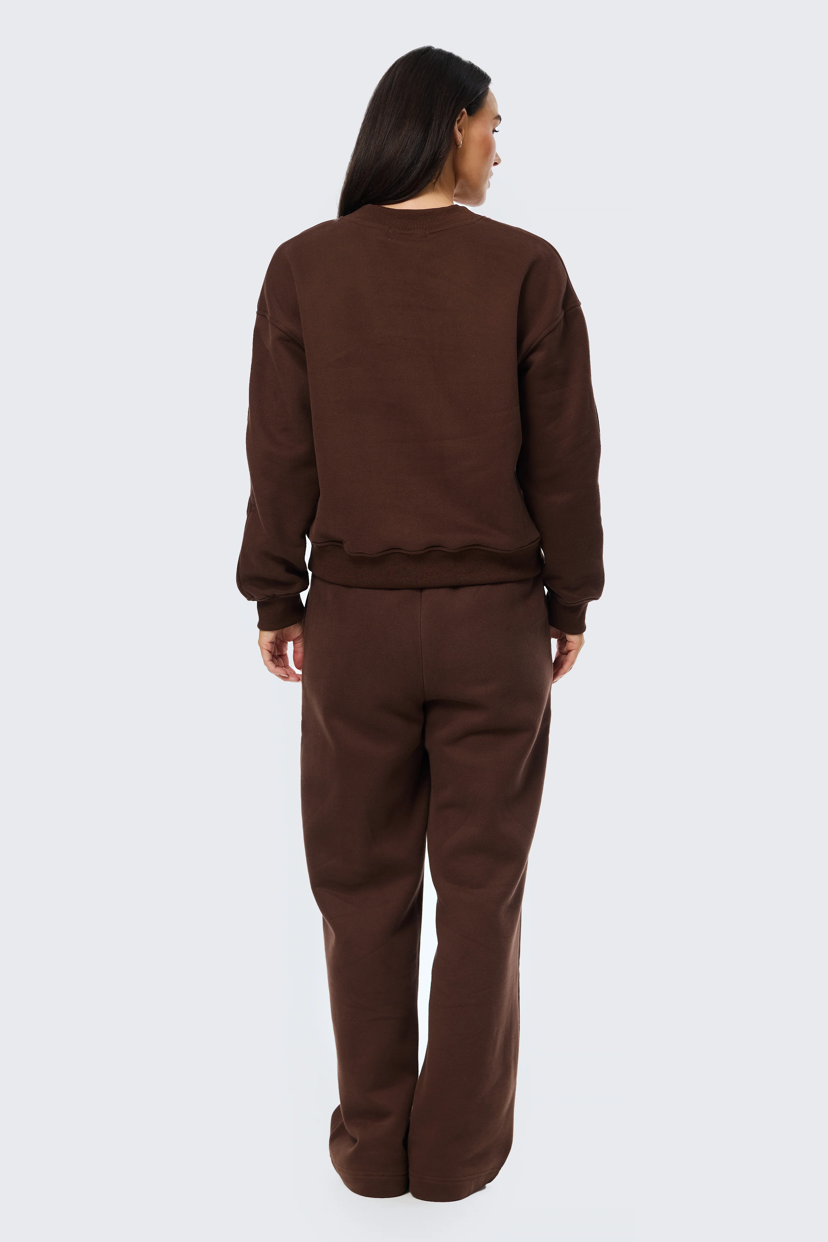 V Neck Tracksuit Jumper - Cappuccino - Image 4