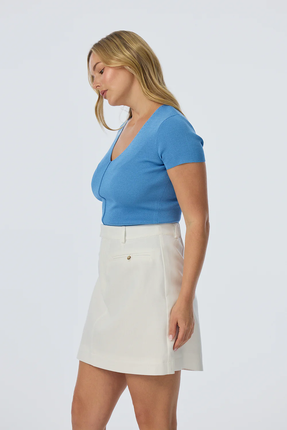 Welt Pocket Mini Skirt - White - Image 4