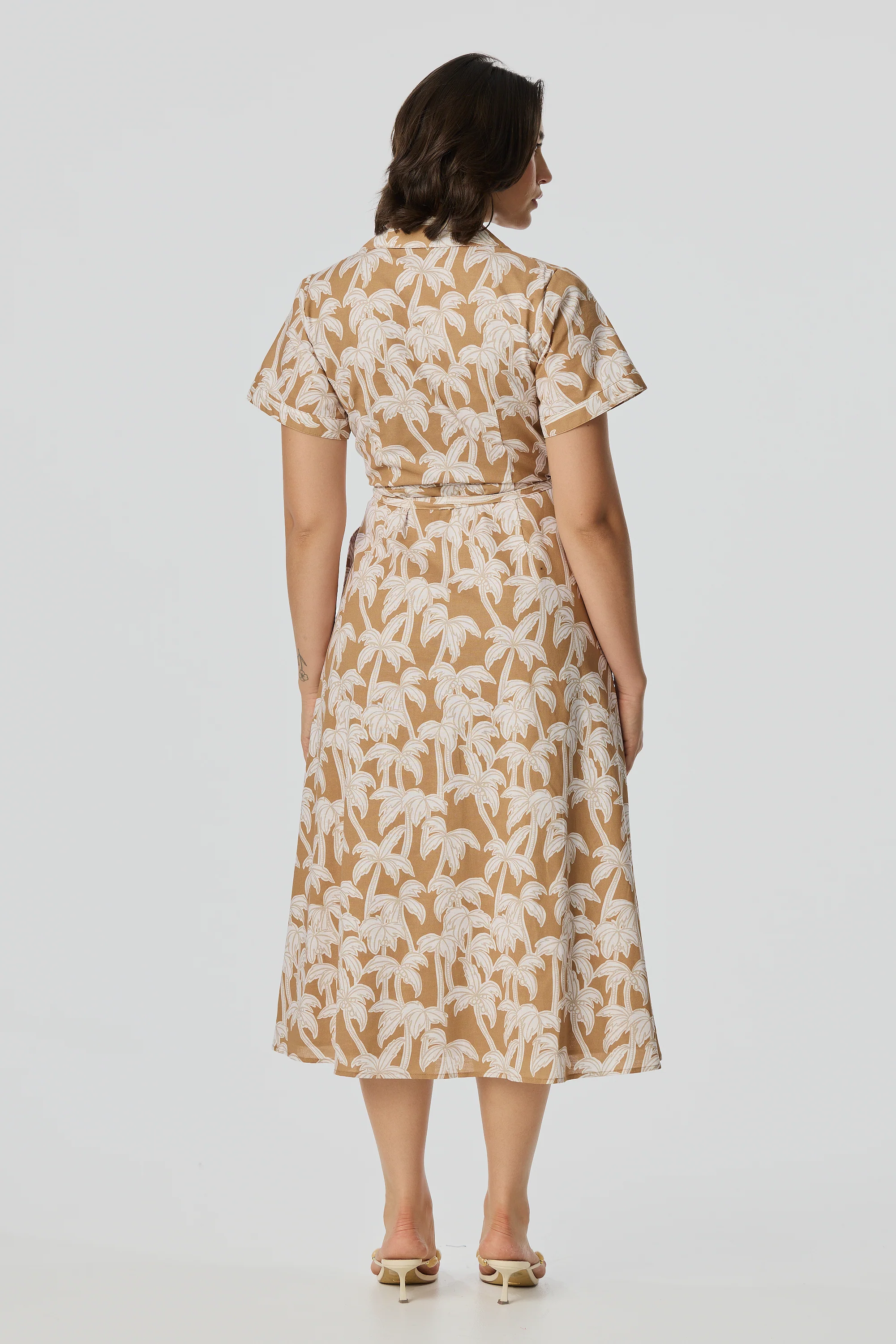 Wrap Shirt Dress - Copper Palms - Image 6
